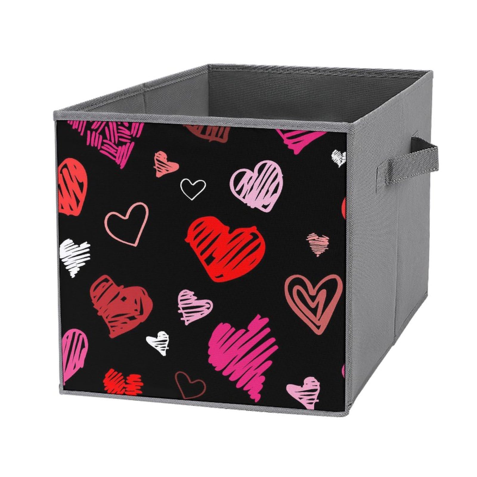 ❤️可愛すぎる❤️デザイン♡サイズ　フルオーダー　大人気収納BOX Amazon｜収納ボックス 収納ケース ラブ ハート柄 整理箱 収納箱 整理